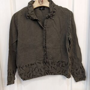 Green Hemp Blouse
